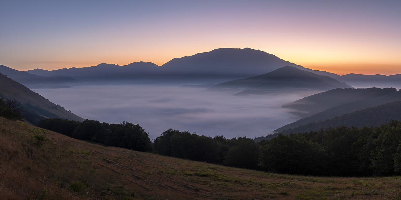 #240386-1 - Dawn Mist in Sibillini Mountains National Park, Umbria, Italy