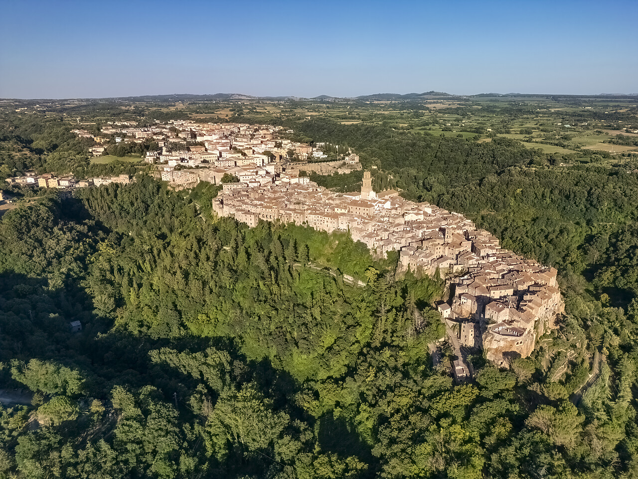 #240404-1 - Aerial View over Pitigliano, Tuscany, Italy