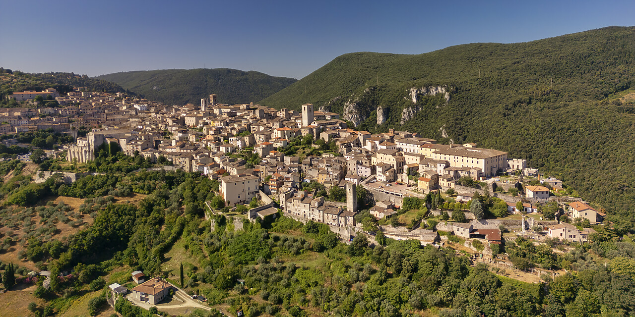 #240405-1 - Aerial View over Pitigliano, Tuscany, Italy