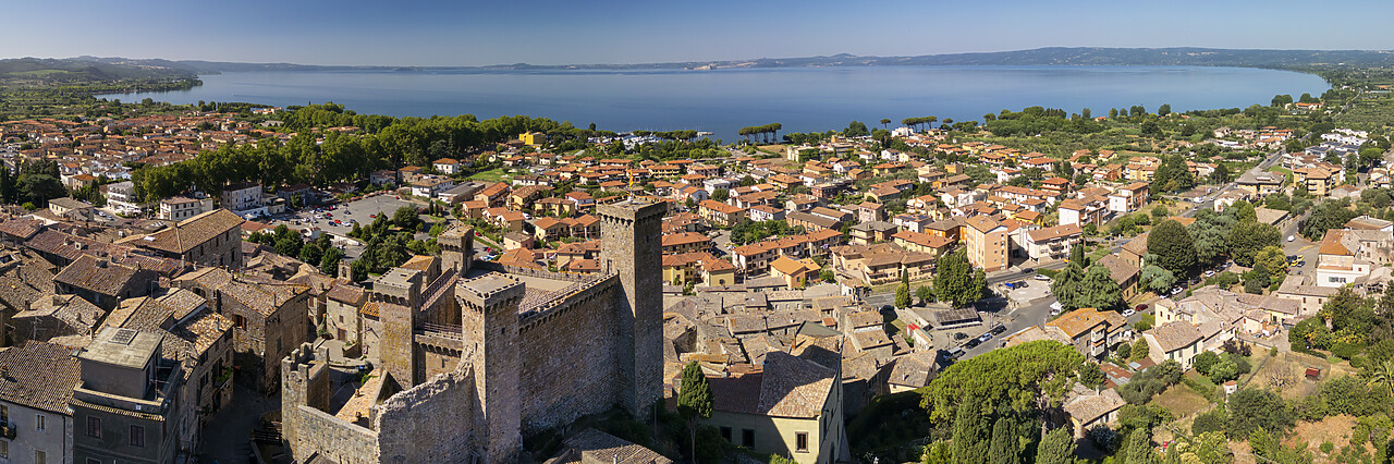 #240406-1 - Aerial View over Bolsena Castle, Bolsena, Lazio, Italy