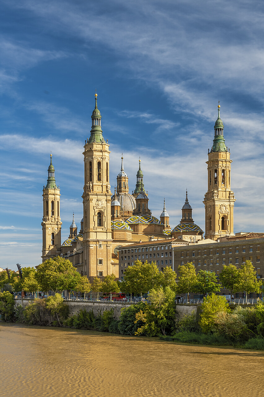 #240529-2 - Basilica de Nuestra Senora del Pilar Church and Ebro River, Zaragoza, Aragon, Spain