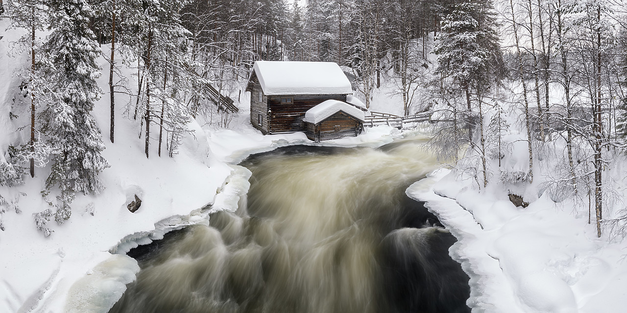 #400069-2 - Myllykoski Mill in Winter, Oulanka National Park, Kuusamo, Finland