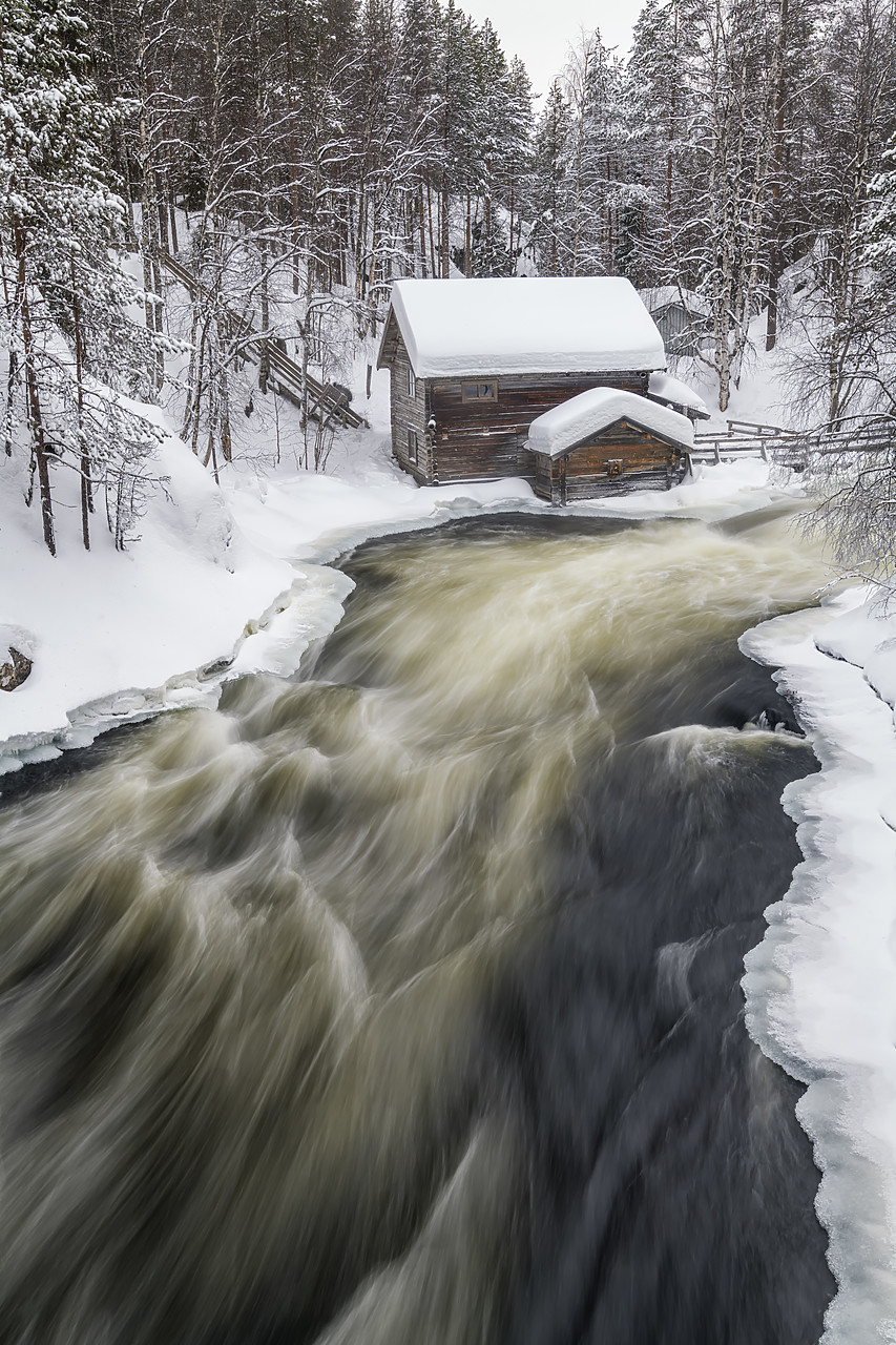 #400069-4 - Myllykoski Mill in Winter, Oulanka National Park, Kuusamo, Finland