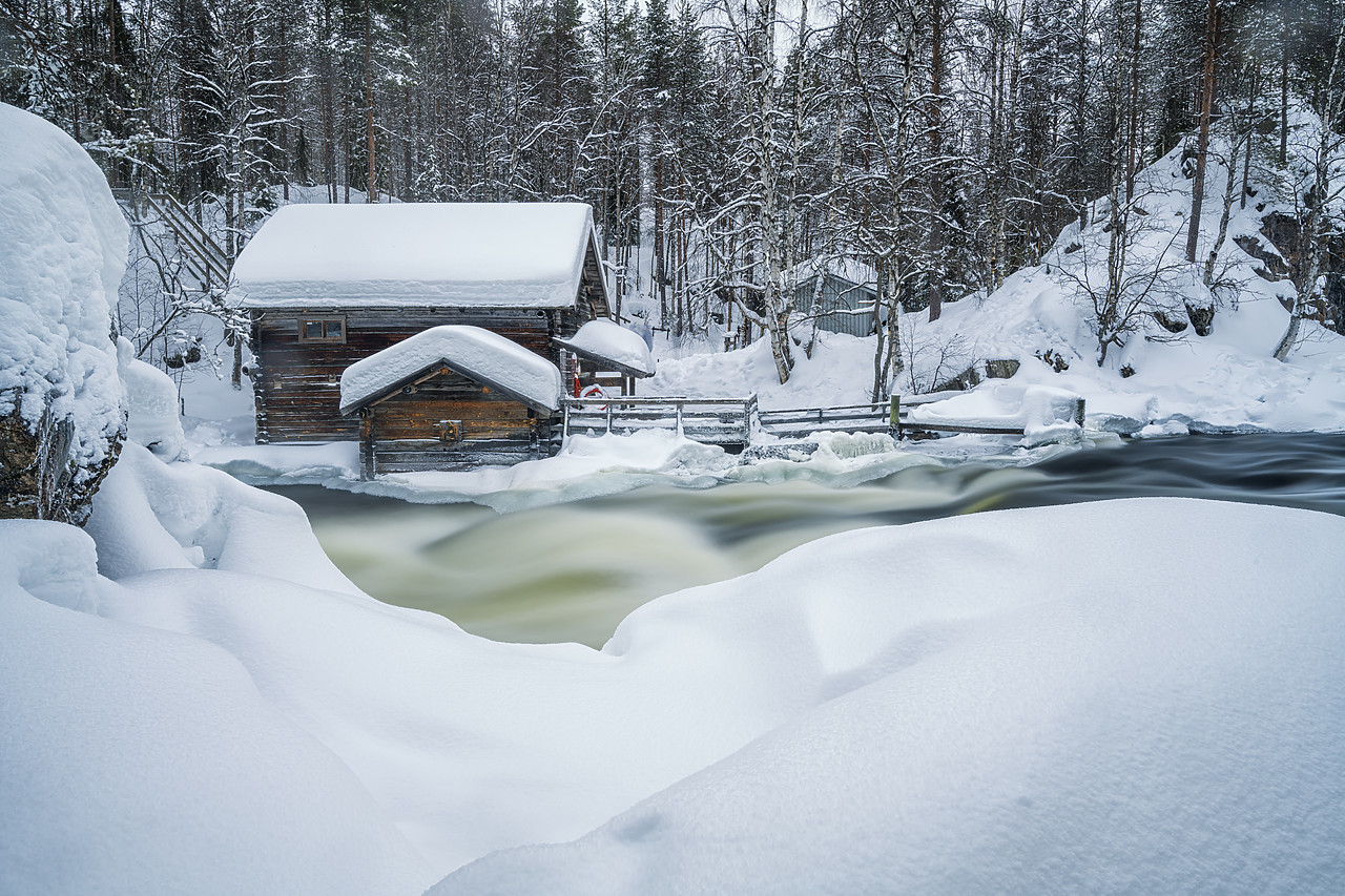 #400071-1 - Myllykoski Mill in Winter, Oulanka National Park, Kuusamo, Finland