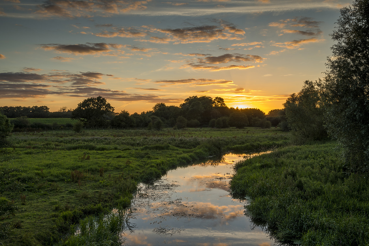 #400154-1 - Sunset Reflections, Marston Marsh, Norwich, Norfolk, England