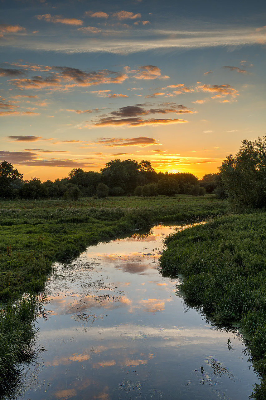 #400154-2 - Sunset Reflections, Marston Marsh, Norwich, Norfolk, England