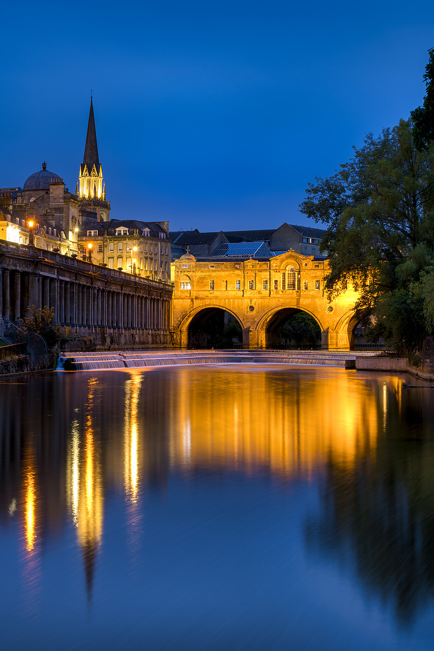 #400206-1 - Pulteney Bridge at Night, Bath, Somerset, England