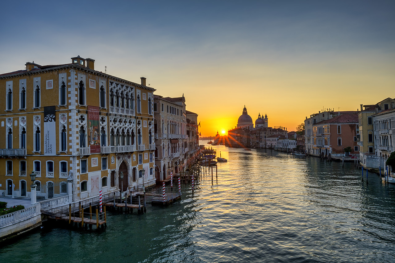 #400313-1 - View of Grand Canal from Accademia Bridge at Sunrise, Venice, Italy