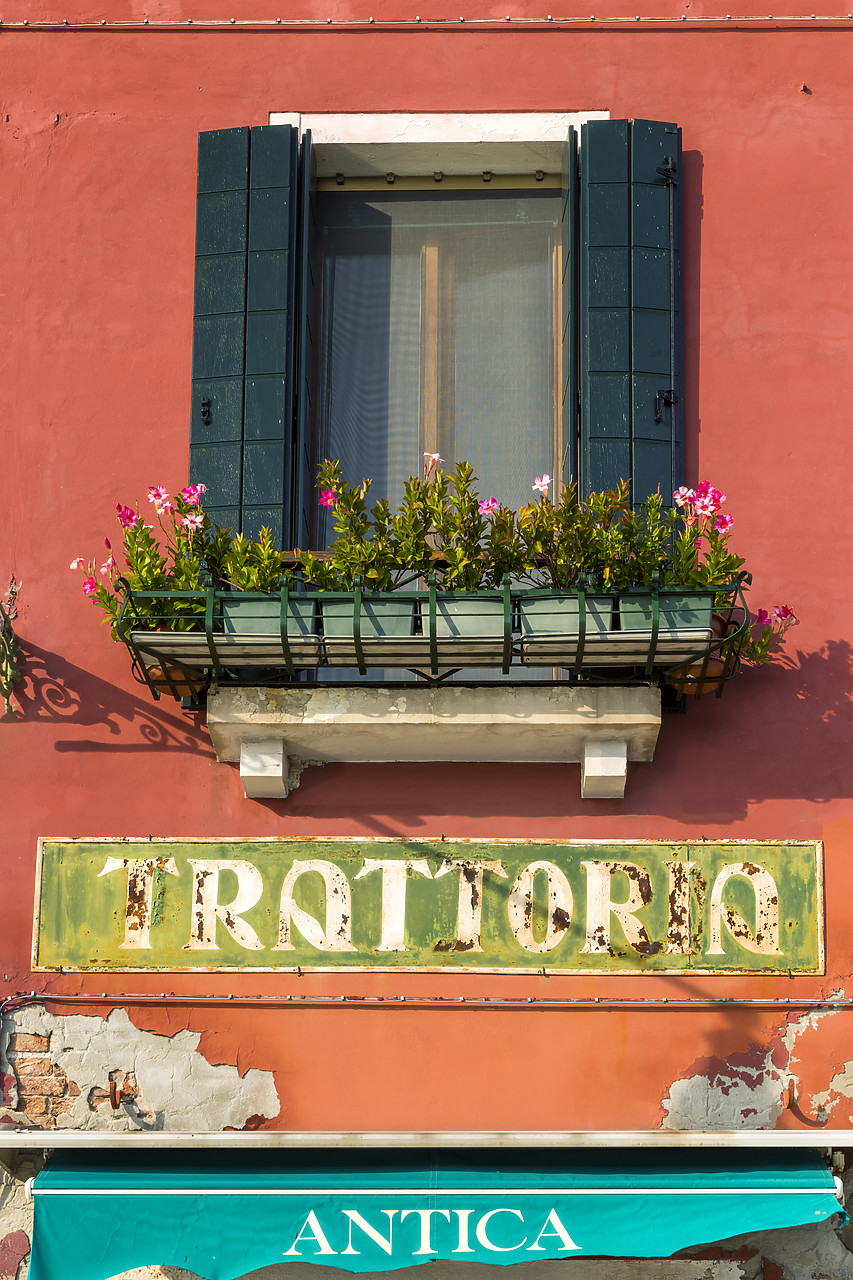 #400314-1 - Trattoria Window, Venice, Italy