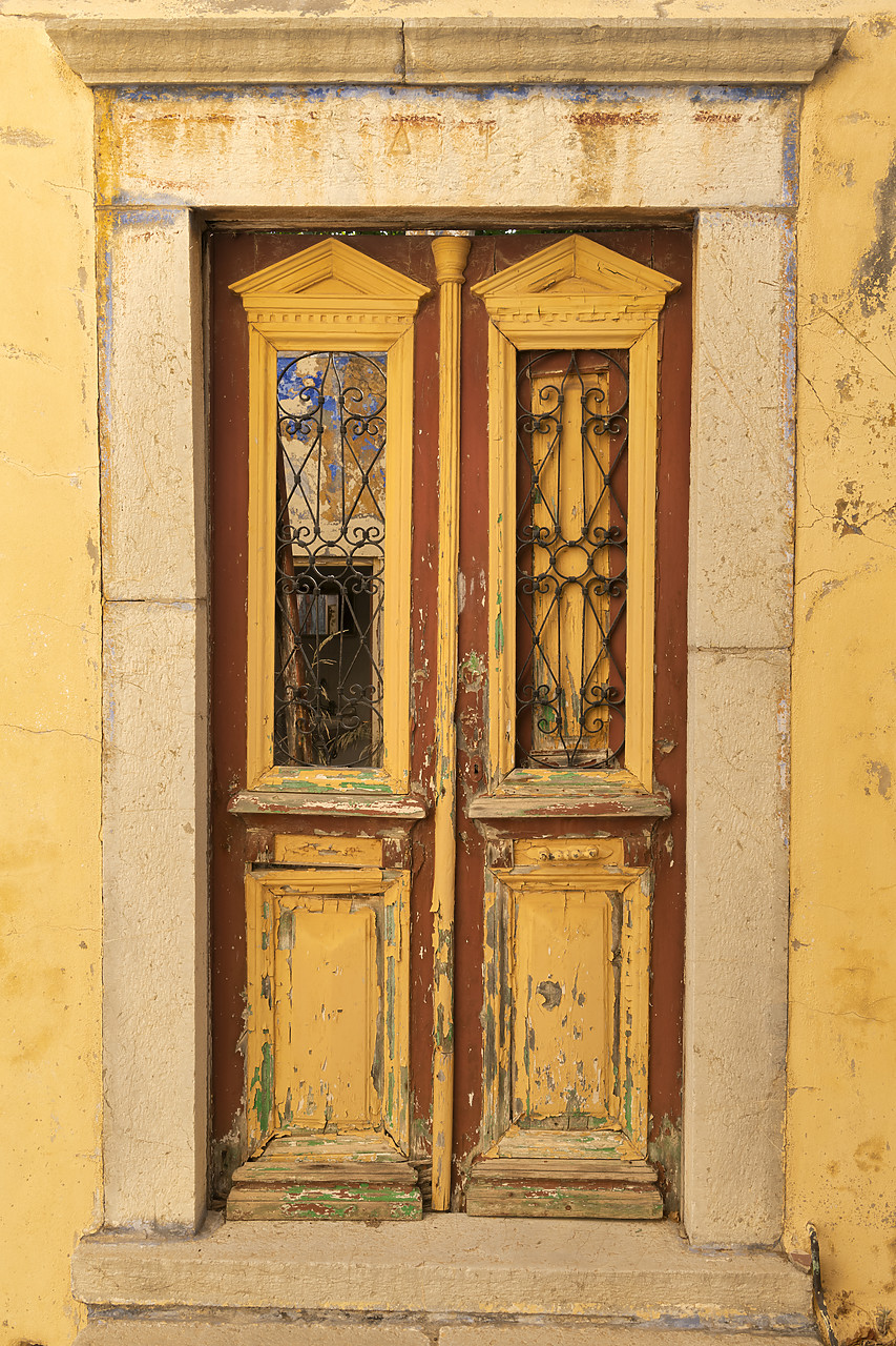 #410303-1 - Yellow Door, Symi Island, Dodecanese Islands, Greece