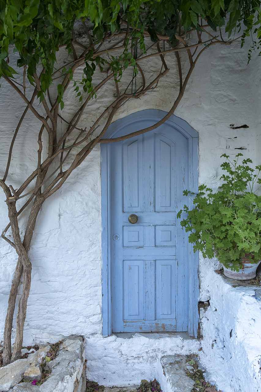 #410308-1 - Blue Door, Symi Island, Dodecanese Islands, Greece