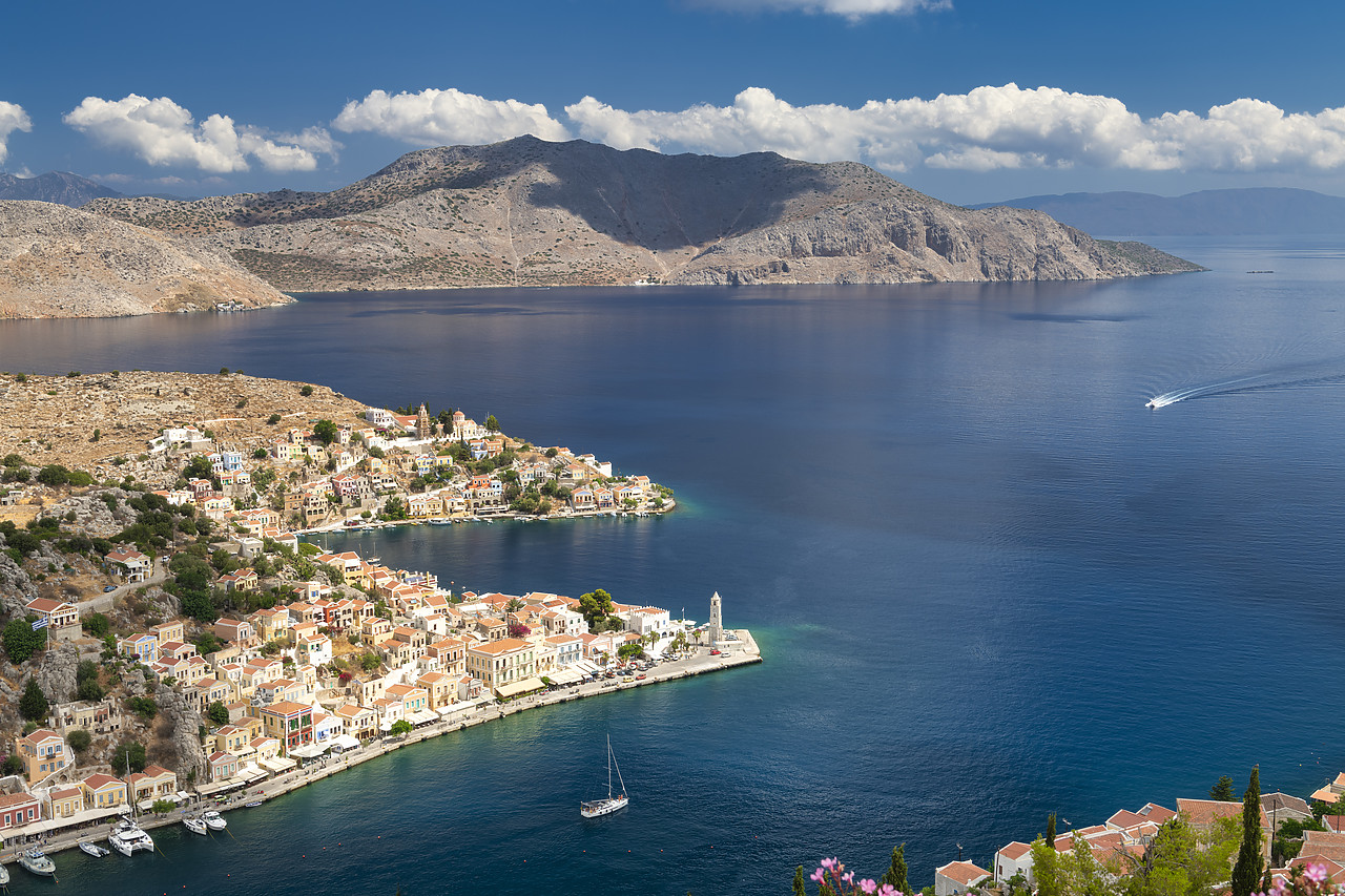 #410313-1 - View over Gialos Harbour,  Symi Island, Dodecanese Islands, Greece