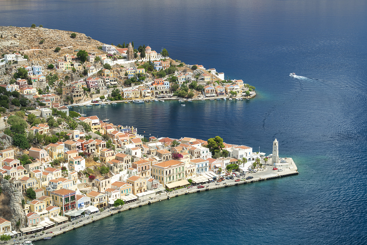 #410313-2 - View over Gialos Harbour,  Symi Island, Dodecanese Islands, Greece