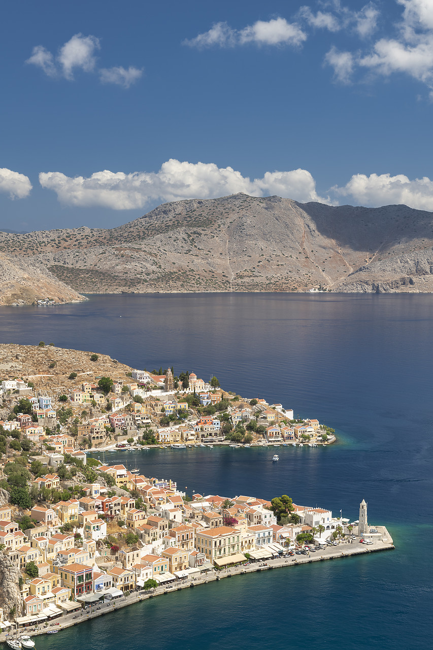 #410313-3 - View over Gialos Harbour,  Symi Island, Dodecanese Islands, Greece