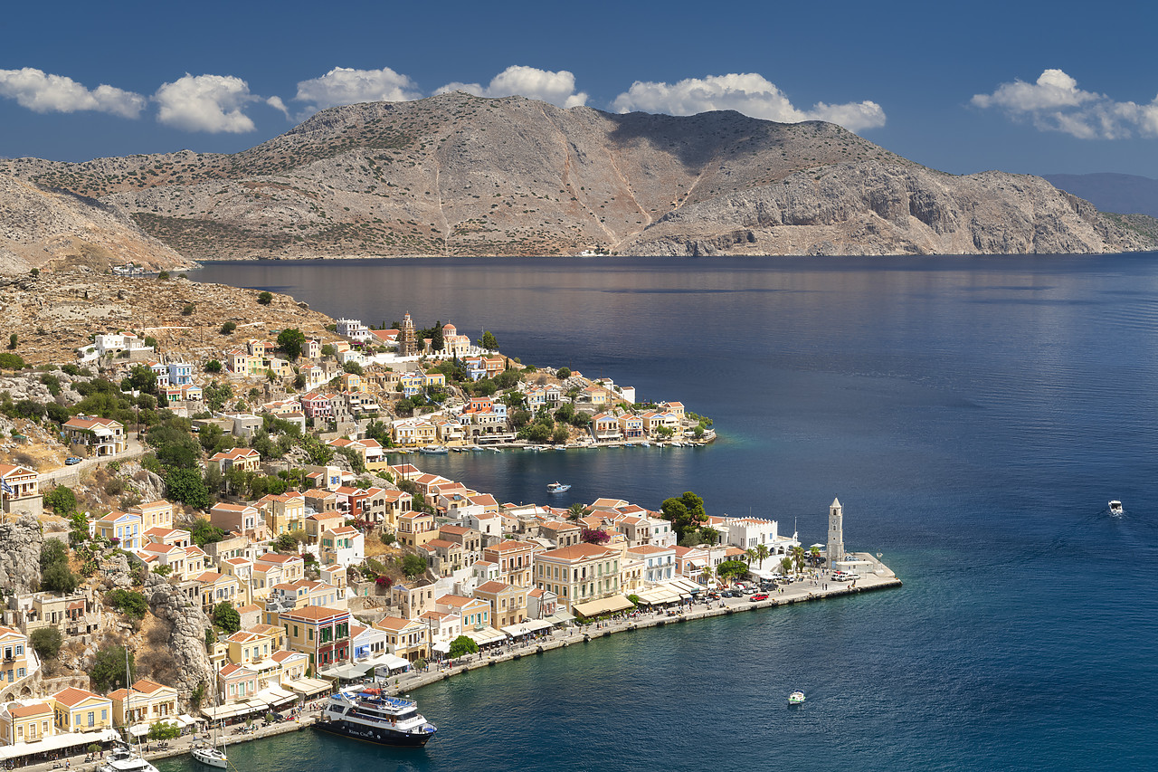 #410314-1 - View over Gialos Harbour,  Symi Island, Dodecanese Islands, Greece