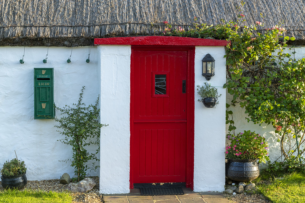 #410344-1 - Red Cottage Door, Malin Head, County Donegal, Ireland