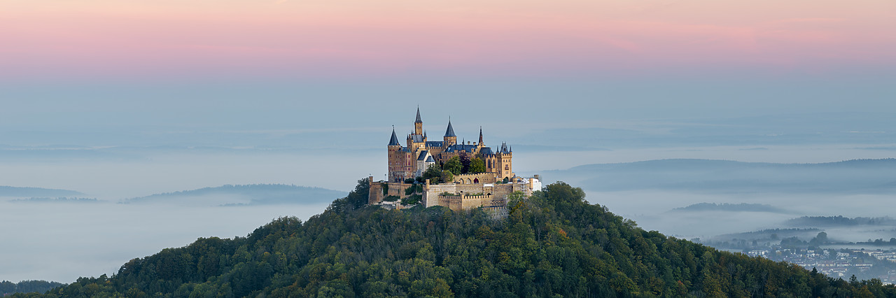 #410390-1 - Hohenzollern Castle at Dawn, Hechingen, Baden-Wurttemberg, Germany