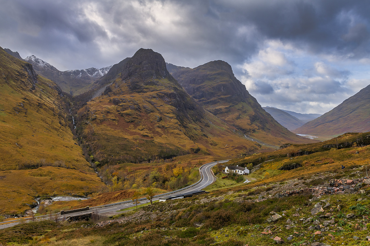 #410465-1 - Road Winding Through Glencoe, Highland Region, Scotland