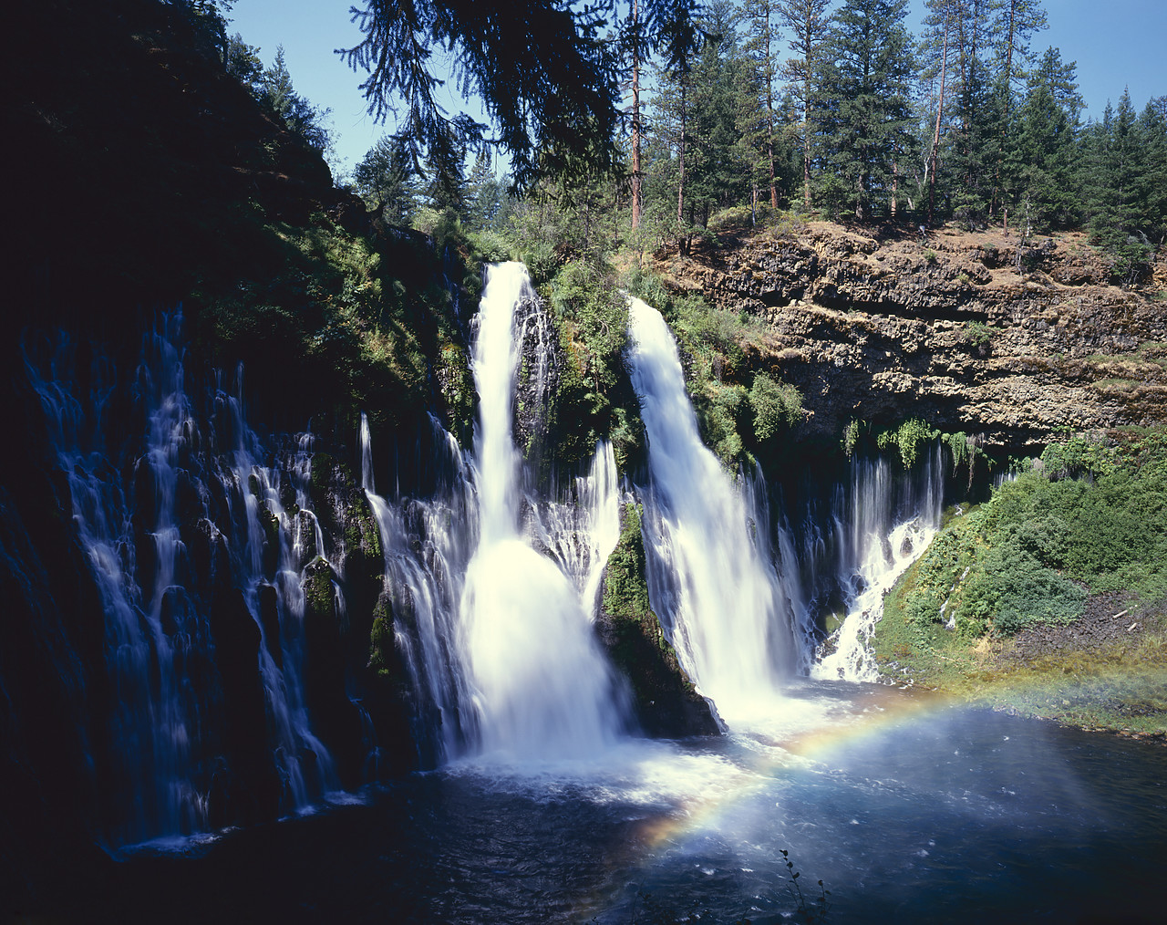 #83158-1 - Burney Falls with Rainbow, MacArhur-Burney State Park, California, USA