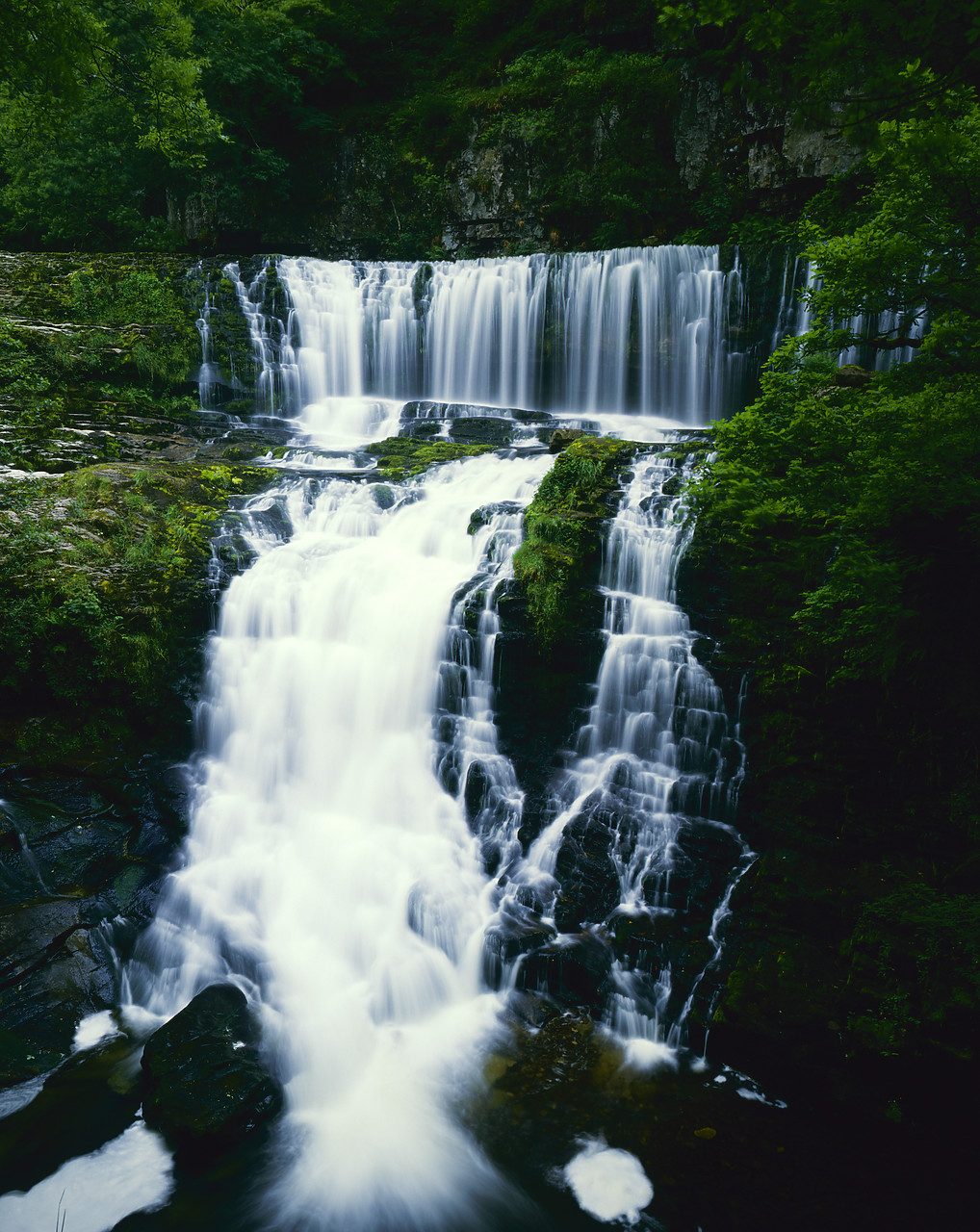 #85415-1 - Middle Clungwyn Falls, Vale of Neath, West Glamorgan, Wales