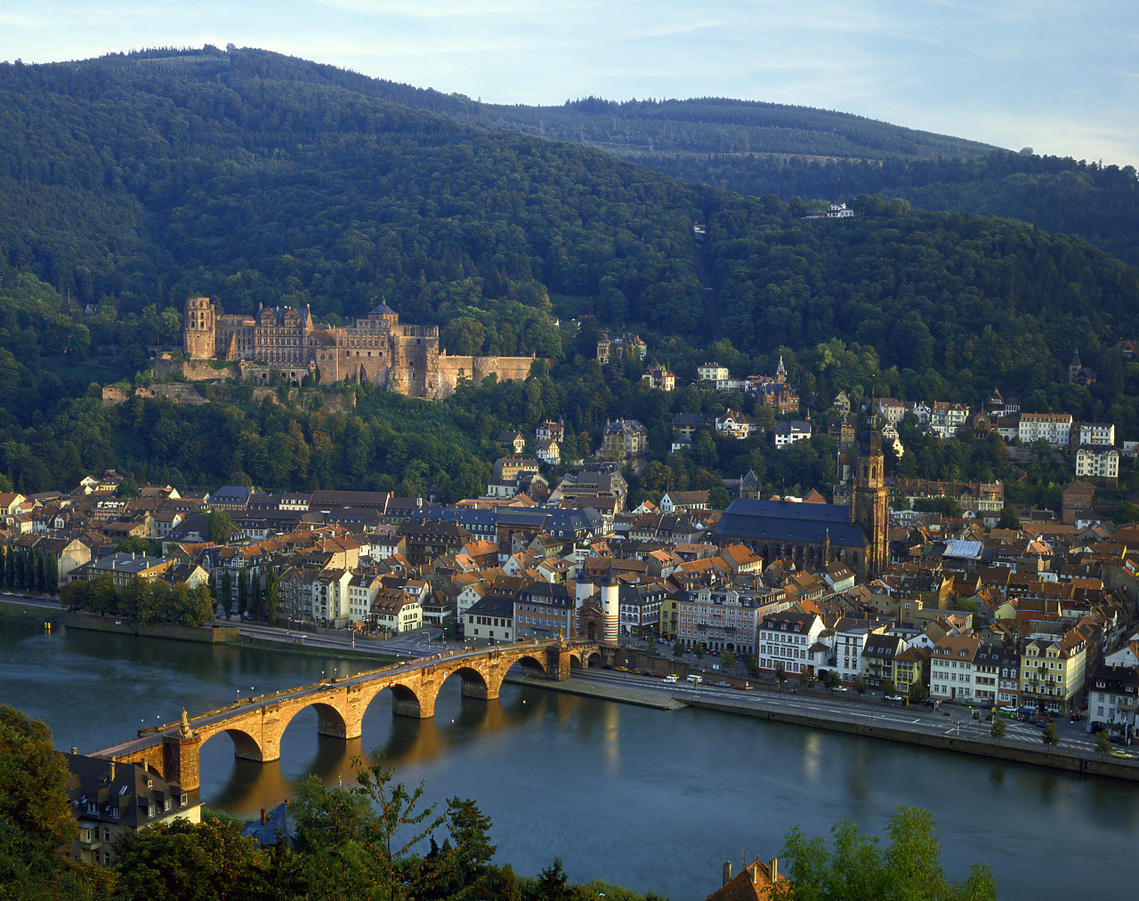 #85496 - View over Heidelberg, Baden Wurttenberg, Germany