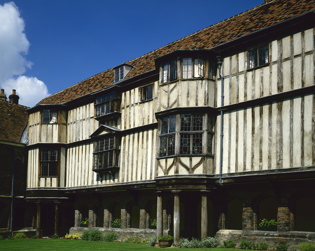 #86741 - Half-timbered Presidents Lodge, Queens College, Cambridge, Cambridgeshire, England