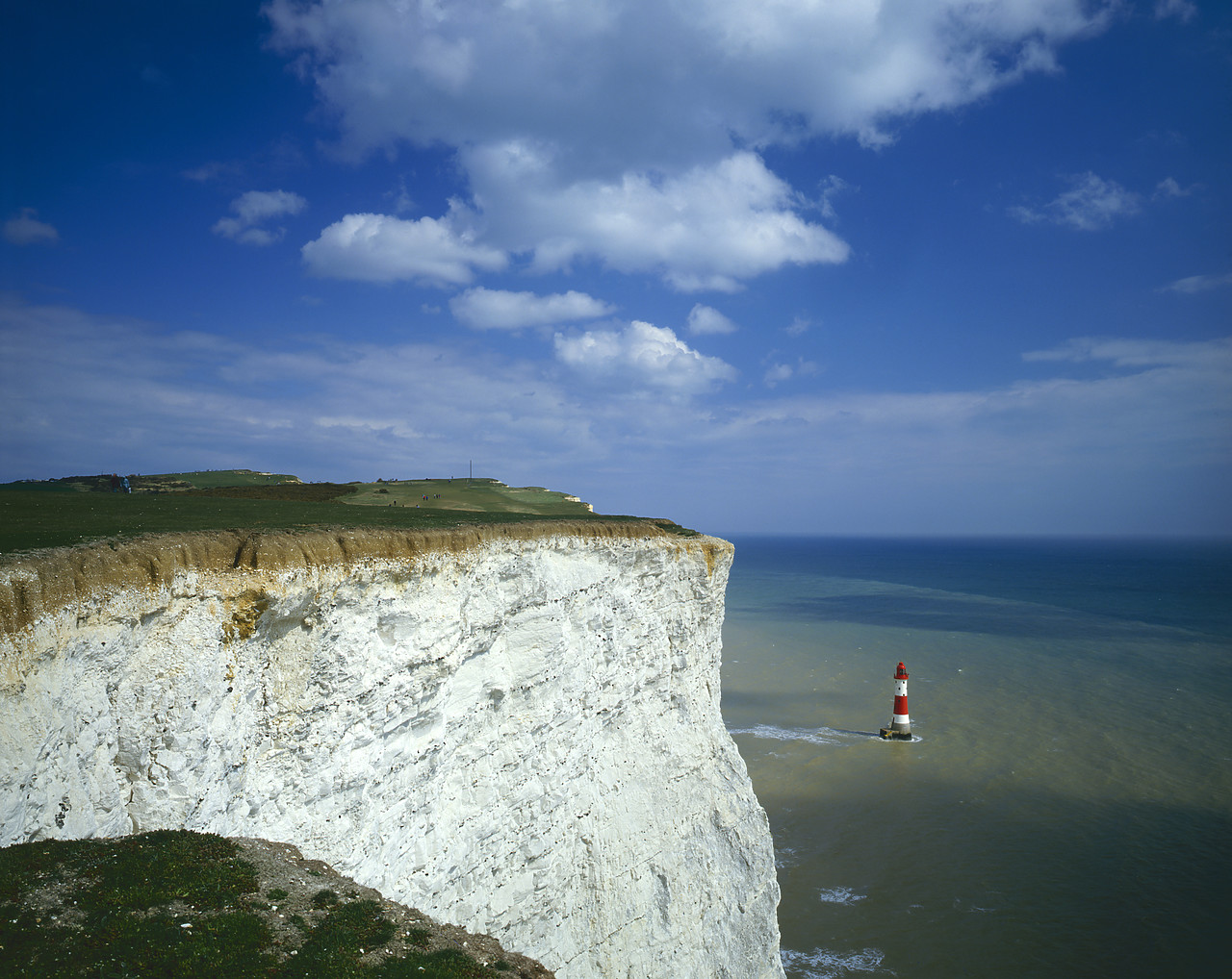 #87833-1 - Chaulk Cliffs & Lighthouse, Beachy Head, East Sussex, England