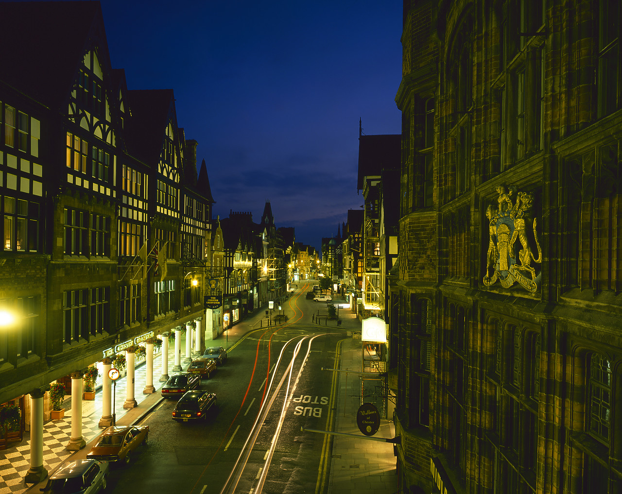 #881347-1 - Eastgate Street at Night, Chester, Cheshire, England