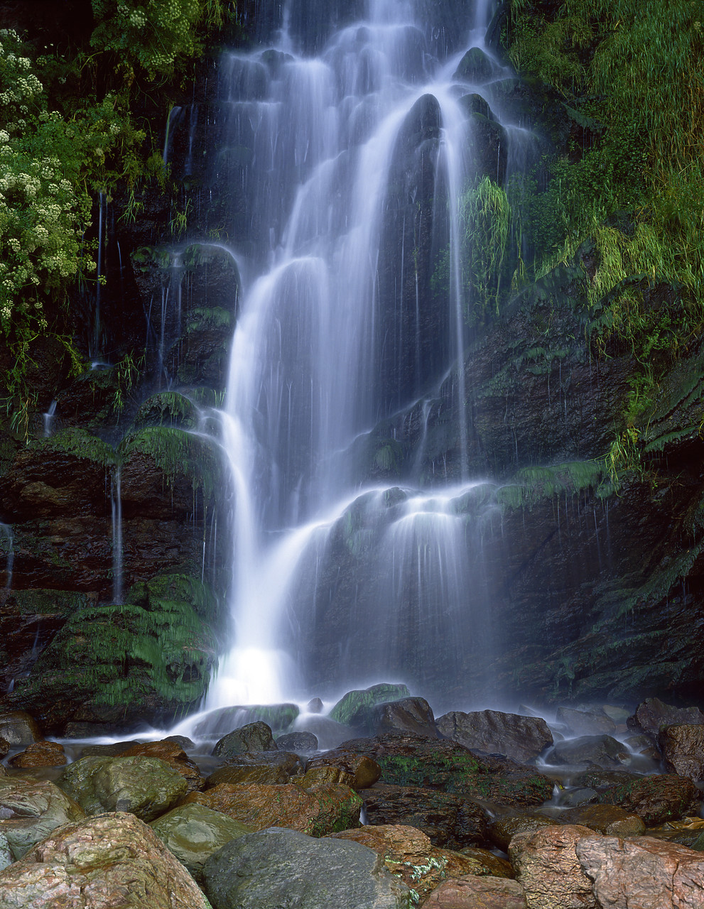 #881431-2 - Waterfall at Woody Bay, Devon, England