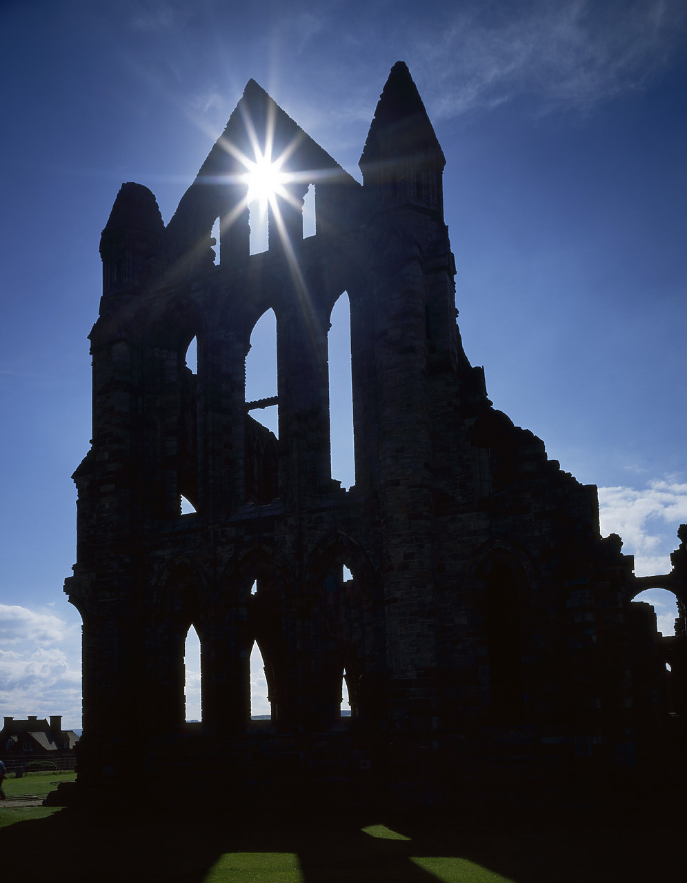 #881465-1 - Whitby Abbey in Silhouette, North Yorkshire, England