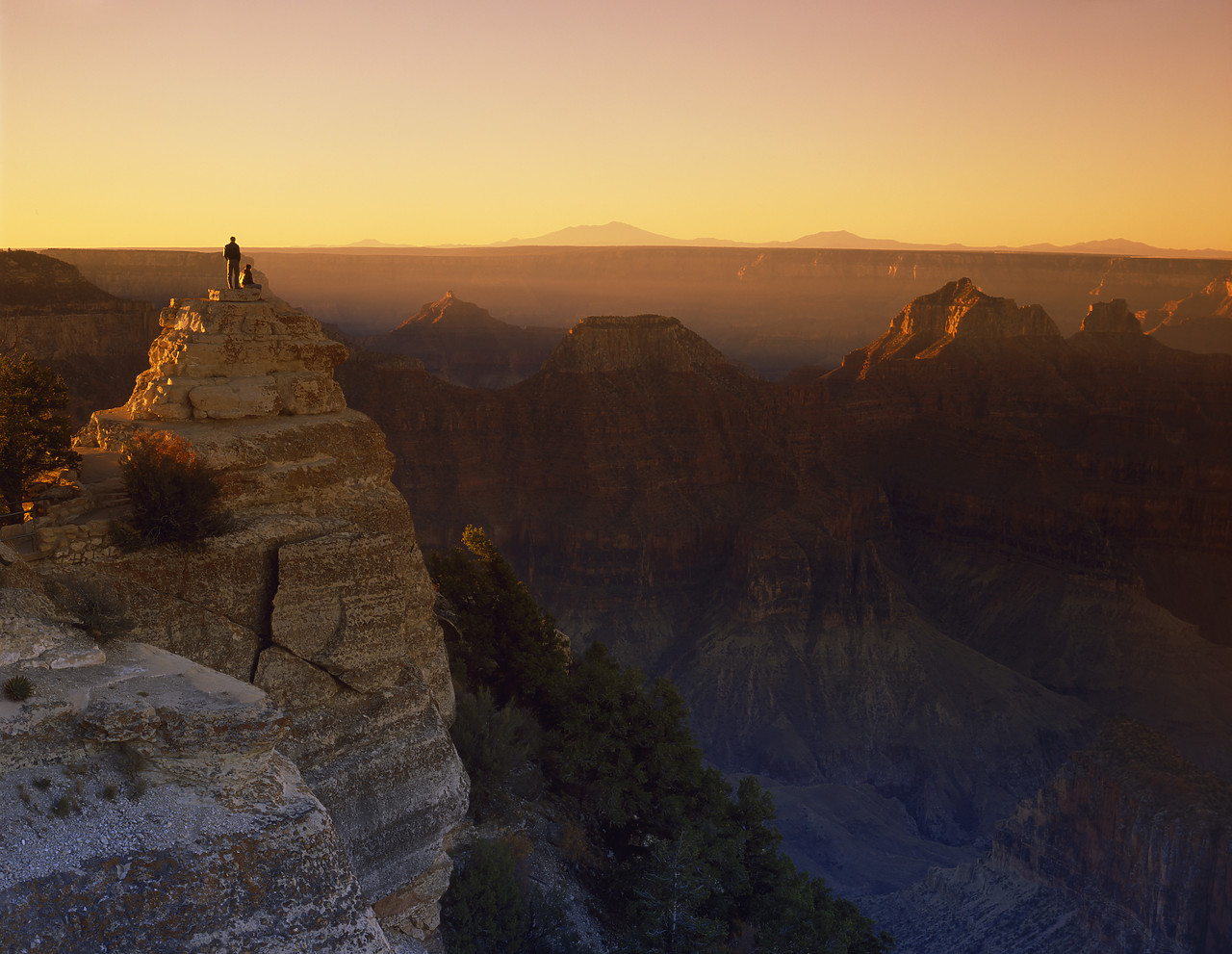 #881673 - Sunrise at Bright Angel Point, North Rim, Grand Canyon National Park, Arizona, USA