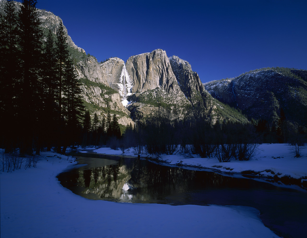 #891871-2 - Upper Yosemite Falls in Winter, Yosemite National Park, California, USA