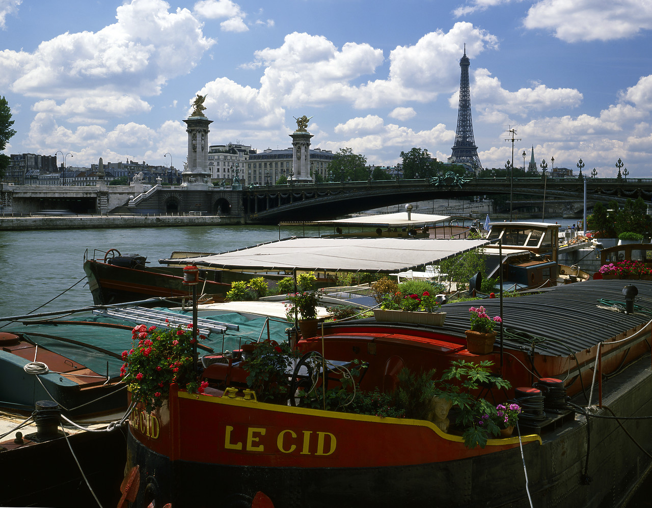 #892211-3 - Houseboat on River Seine, Paris, France
