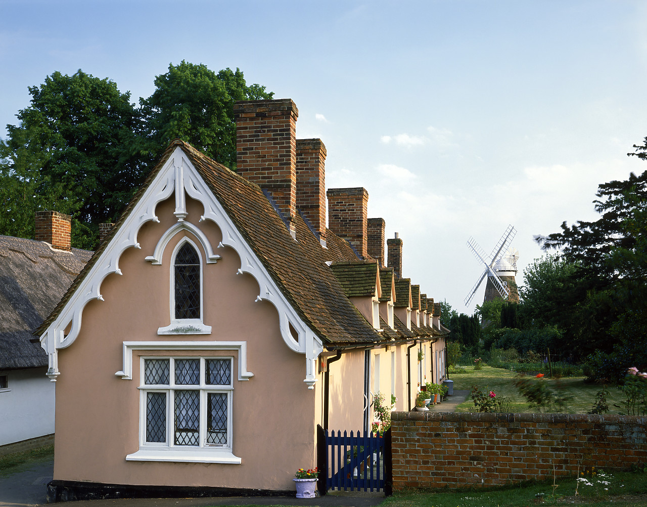 #892251-2 - Rows of Cottages & Windmill, Thaxted, Essex, England