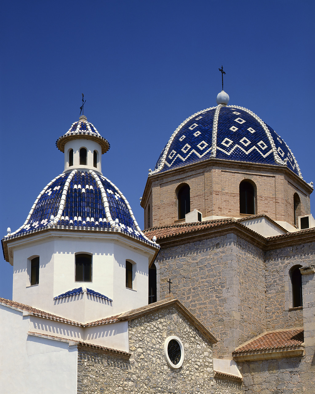 #892482-2 - Mosaic Church Towers, Altea, Costa Blanca, Spain