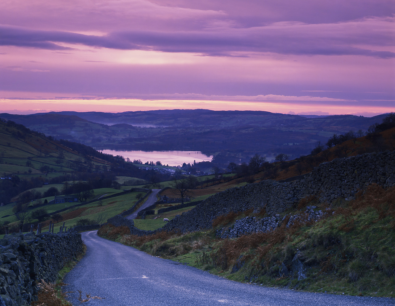 #892551-1 - Road leading to Windermere, Lake District National Park, Cumbria, England