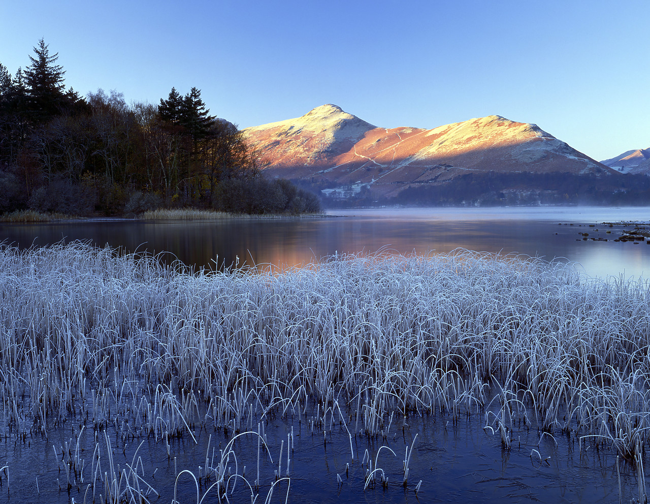 #892582-2 - Frost on Derwent Water, Lake District, Cumbria, England