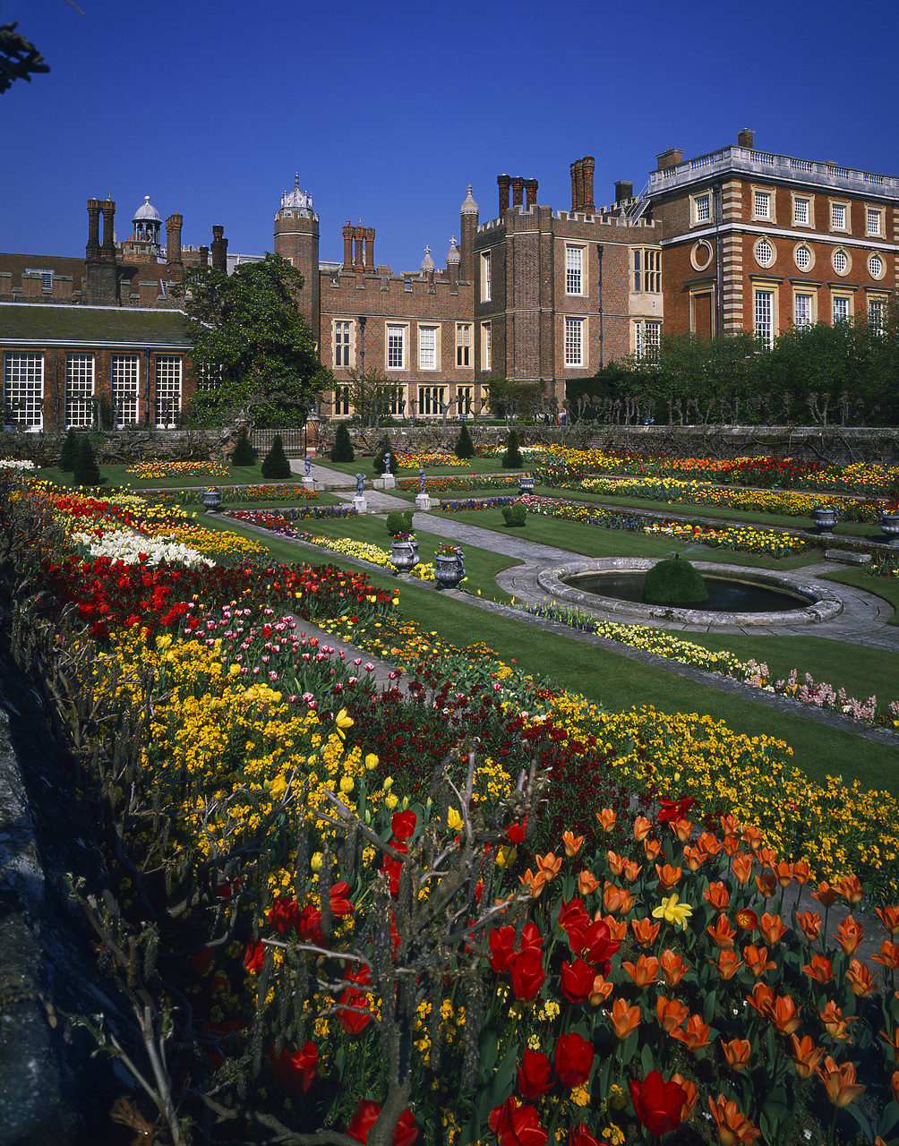 #902741-3 - Patio Garden, Hampton Court Palace, London, England