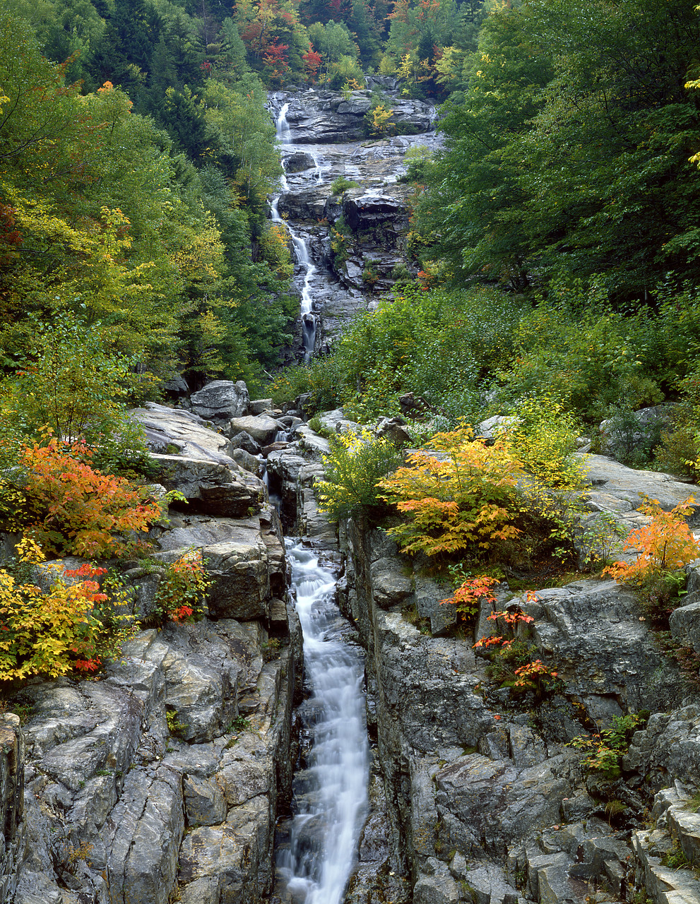#903142 - Silver Cascade in Autumn, Crawford Notch, New Hampshire, USA