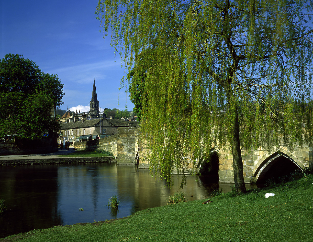 #913383 - Bakewell on the River Wye, Peak District National Park, Derbyshire, England