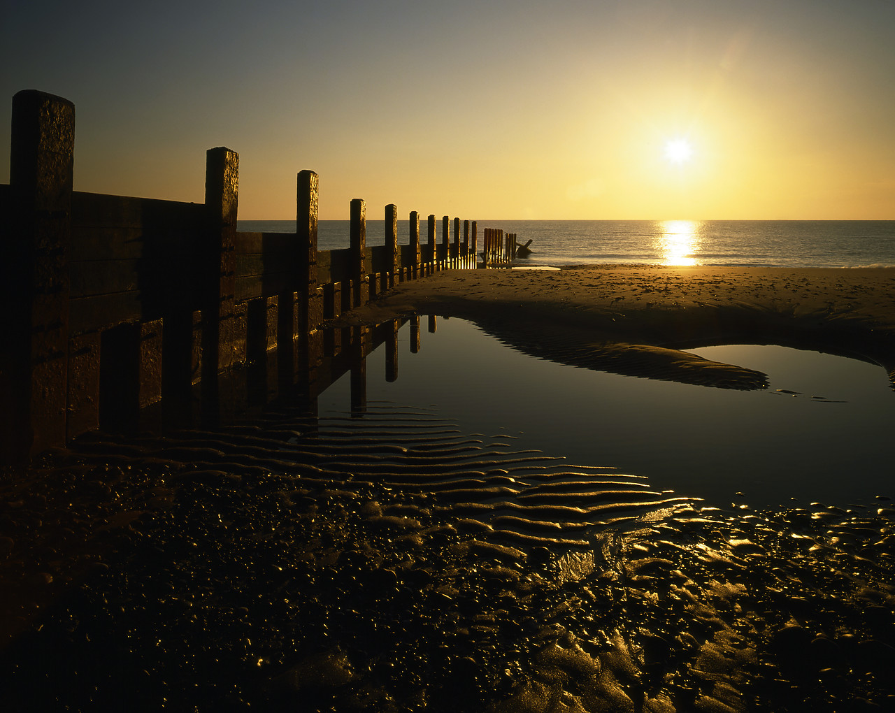 #913420-1 - Sunrise at Horsey Gap Beach, near Horsey, Norfolk, England