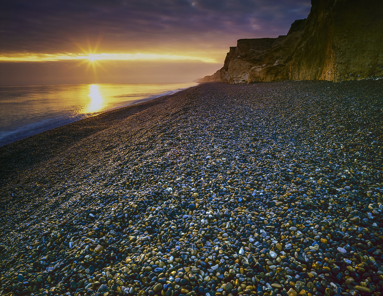 #913544-2 - Weybourne Shingle Beach at Sunrise, Norfolk, England