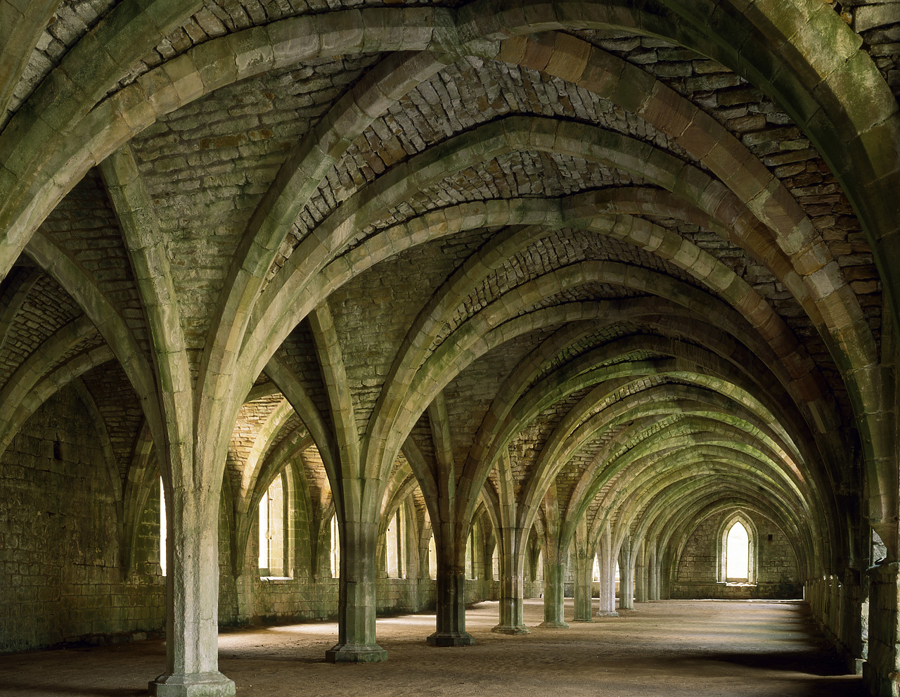 #913677 - Cloisters at Fountains Abbey, North Yorkshire, England