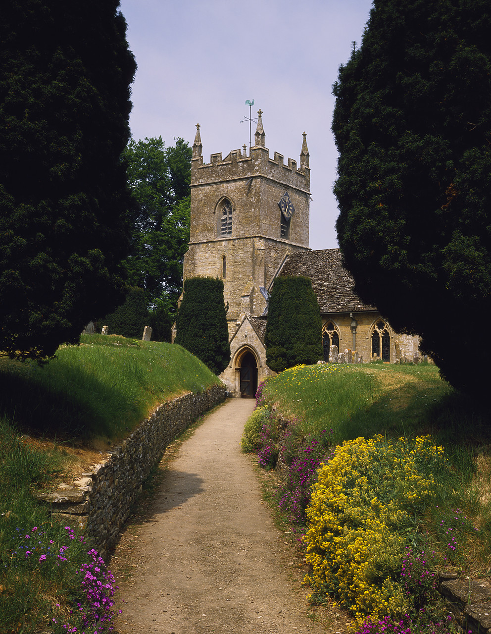 #924007-3 - Church at Upper Slaughter, Gloucestershire, England