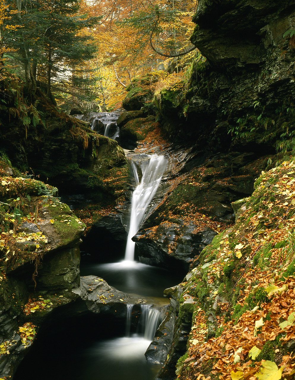 #934480-3 - Waterfall in Autumn, Acharn, Perthshire, Scotland