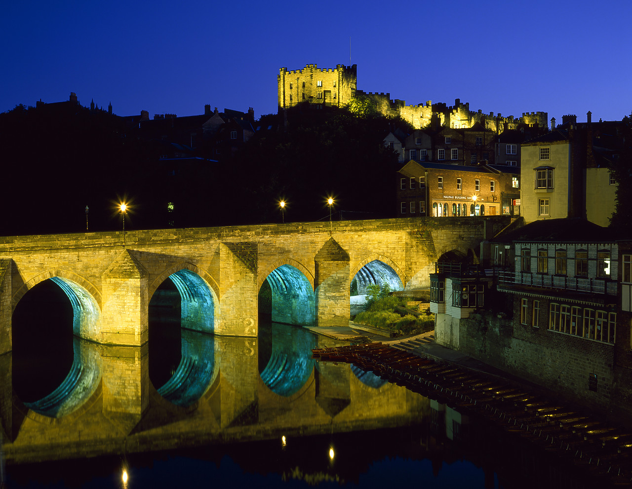 #944645-1 - Durham Castle & Bridge at Night, Durham, England