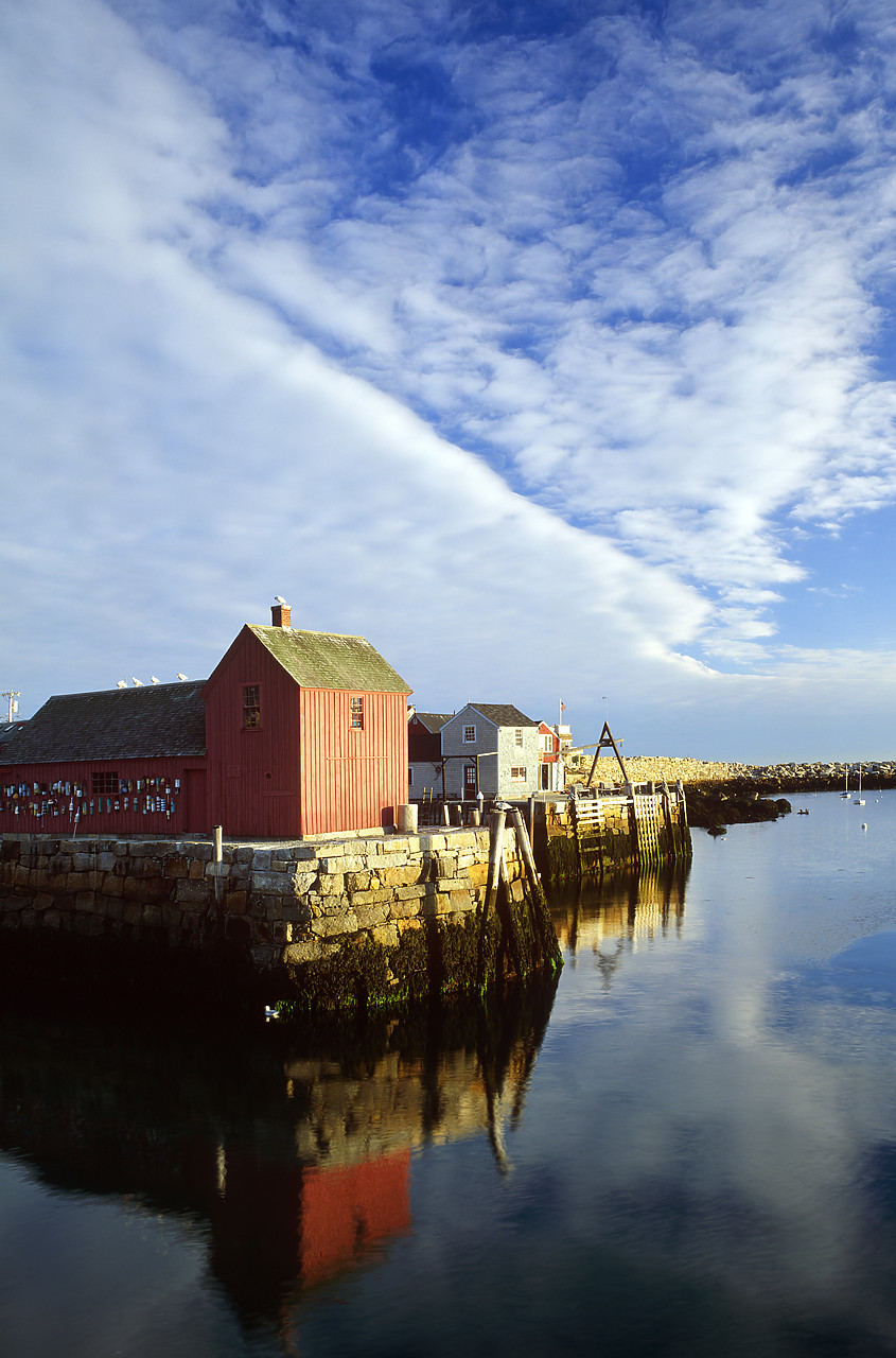 #944864-2 - Motif 1, Reflecting in Harbour, Rockport, Massachusetts, USA