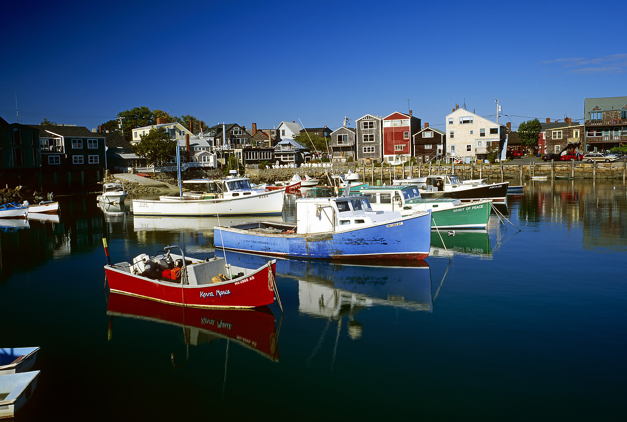 #944869-1 - Colourful Fishing Boats, Rockport Harbor, Massachusetts, USA