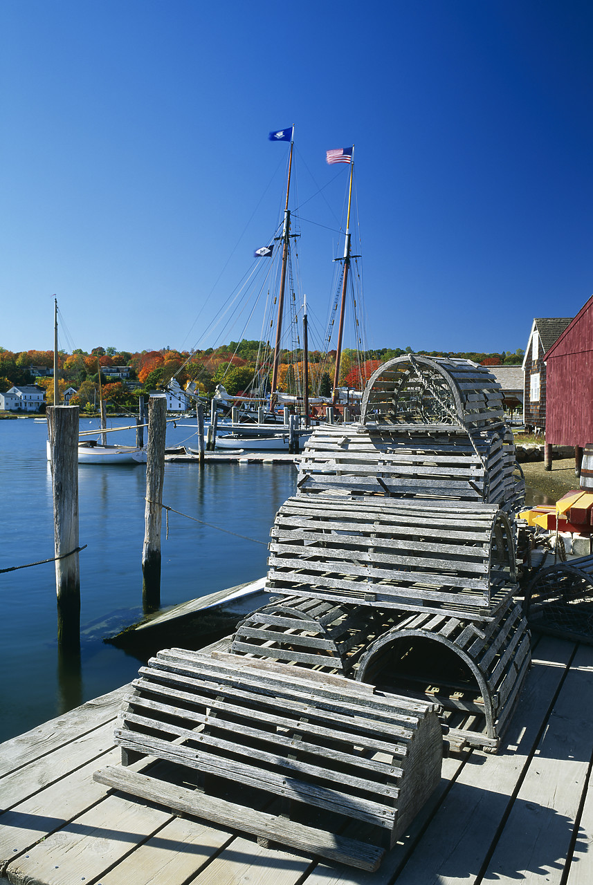 #944924-3 - Lobster Pots, Mystic Seaport, Connecticut, USA