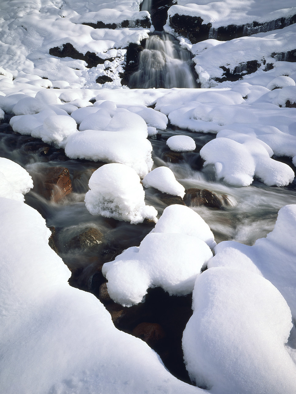 #955233-1 - Waterfall in Winter, Glen Coe, Highland Region, Scotland